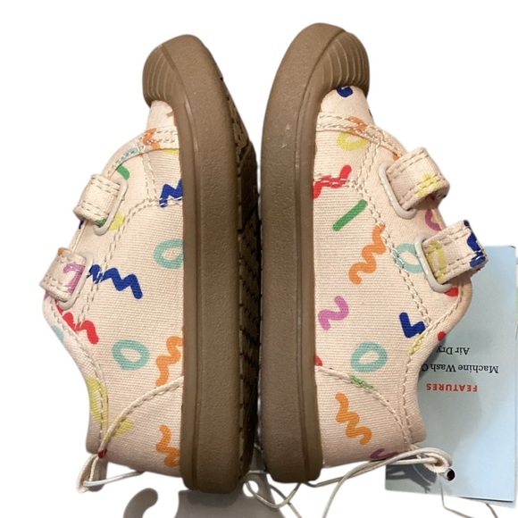 Cat & Jack Toddler Parker Sneakers Unisex Size 5 NEW Squiggly Print Easy On Off - Picture 4 of 6